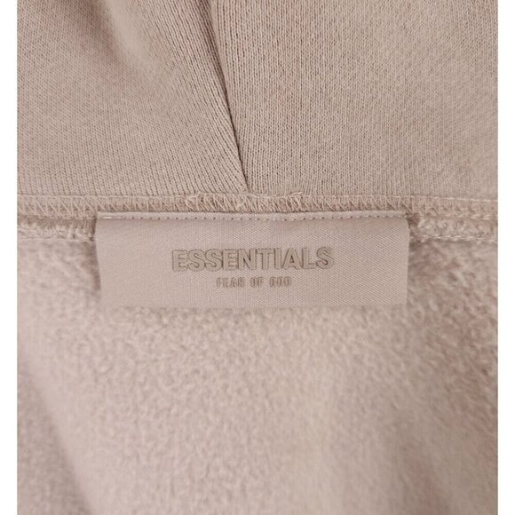 Fear Of God Essentials Cotton-Blend Hoodie Size M Mens Beige AS-IS - Picture 9 of 12